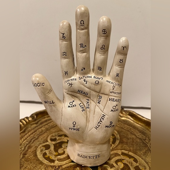 NWT ASHLAND PALMISTRY HAND TABLETOP DECORATION. - Picture 4 of 12